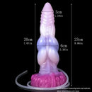 9.06in Wolf Knot Ejaculating Soft Silicone Big Dildo For Vaginal Sex