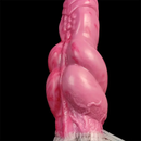 9.06in Wolf Knot Ejaculating Soft Silicone Big Dildo For Vaginal Sex