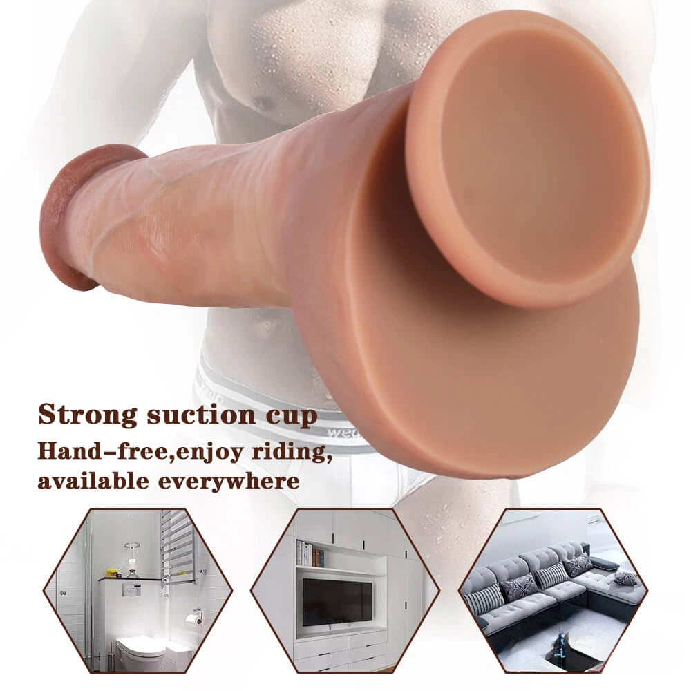 9.06in Women Lifelike Real Dildo Ass Vaginal Sex Toy Small Glans