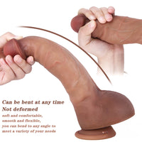 9.06in Women Lifelike Real Dildo Ass Vaginal Sex Toy Small Glans