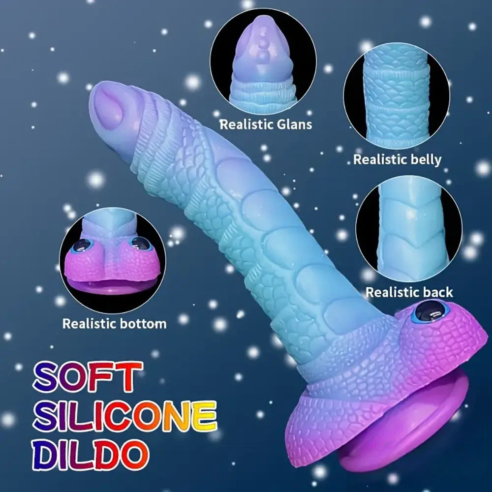 9.08in Silicone Soft Big Dragon Elephant Dildo For G-spot Stimulator