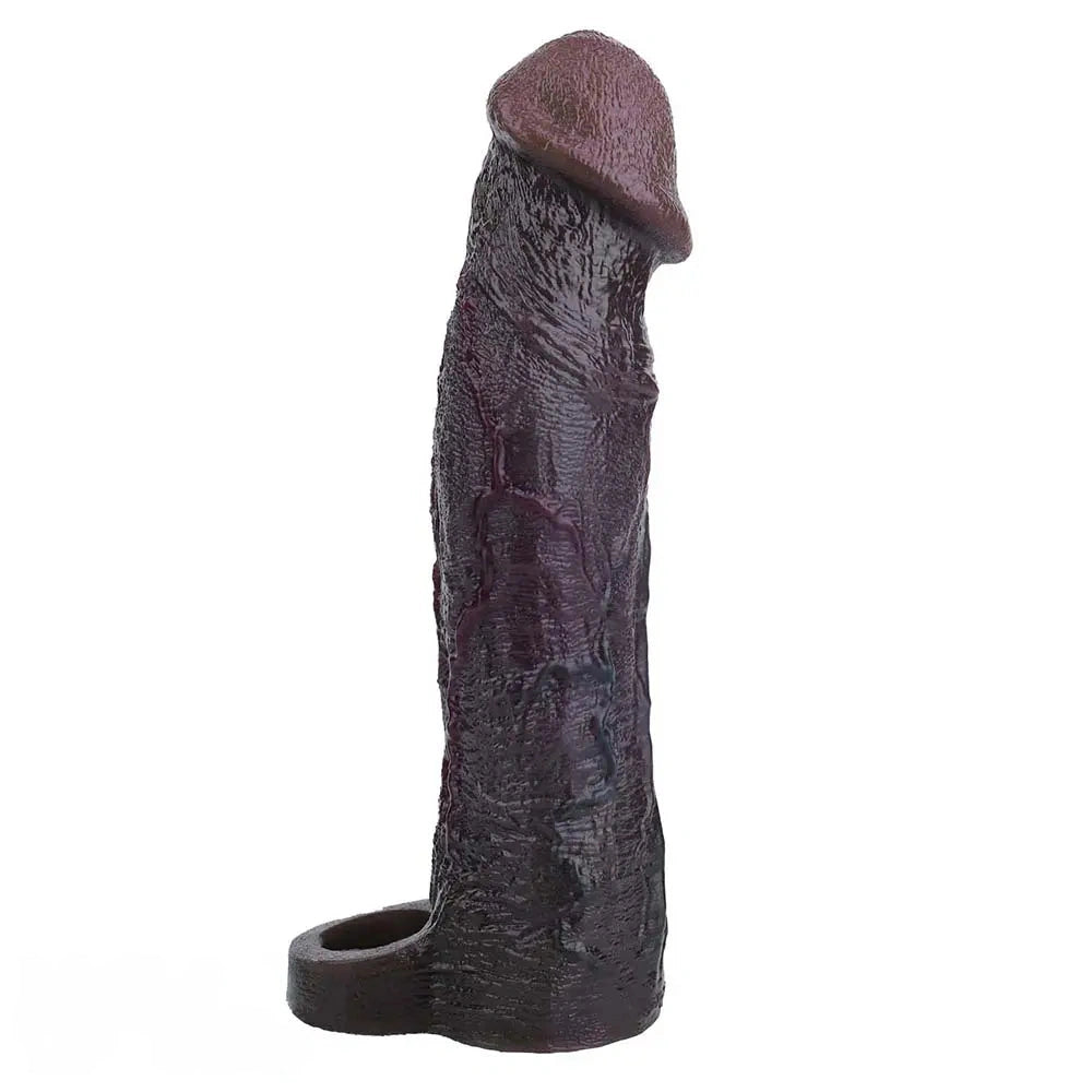 9.09in Vibrating Dildo Sleeve Reinforced Penis Cover For Men Penis Ring
