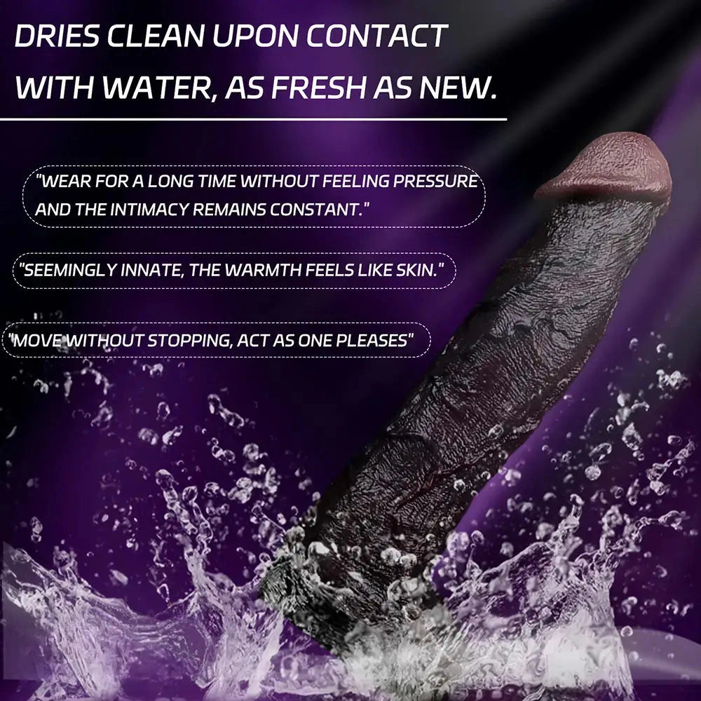 9.09in Vibrating Dildo Sleeve Reinforced Penis Cover For Men Penis Ring