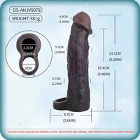 9.09in Vibrating Dildo Sleeve Reinforced Penis Cover For Men Penis Ring