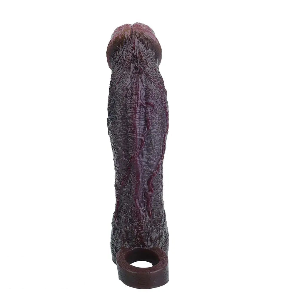 9.09in Vibrating Dildo Sleeve Reinforced Penis Cover For Men Penis Ring