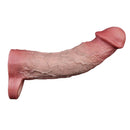 9.09in Vibrating Real Remote Silicone Hollow Dildo Sleeve Cock Extender