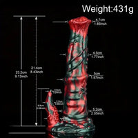 9.13in Monster Silicone Soft Suction Cup Big Dildo For G-Spot Massager