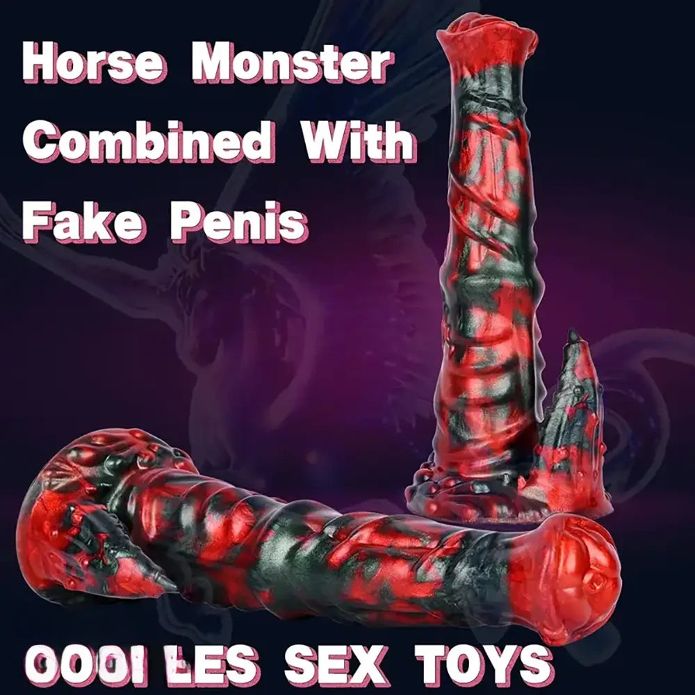 9.13in Monster Silicone Soft Suction Cup Big Dildo For G-Spot Massager