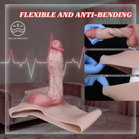 9.13in Real Skin Liquid Silicone Hollow Strap on High-Quality Dildo Panty