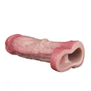 9.13in Realistic Penis Cock Dildo Big Sleeve Extender Retreative Vibrating Tool