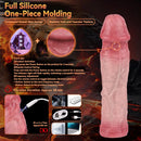 9.13in Realistic Penis Cock Dildo Big Sleeve Extender Retreative Vibrating Tool