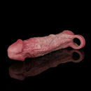 9.13in Realistic Penis Cock Dildo Big Sleeve Extender Retreative Vibrating Tool