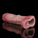 9.13in Realistic Penis Cock Dildo Big Sleeve Extender Retreative Vibrating Tool