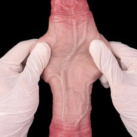 9.13in Realistic Penis Cock Dildo Big Sleeve Extender Retreative Vibrating Tool