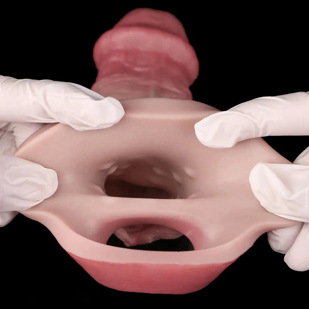 9.13in Realistic Penis Cock Dildo Big Sleeve Extender Retreative Vibrating Tool