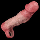 9.13in Realistic Penis Cock Dildo Big Sleeve Extender Retreative Vibrating Tool