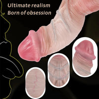 9.17in Double Layer Silicone Soft Big Dildo For Anal Training And Pleasure