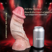 9.17in Double Layer Silicone Soft Big Dildo For Anal Training And Pleasure