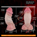 9.17in Double Layer Silicone Soft Big Dildo For Anal Training And Pleasure