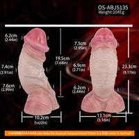 9.17in Double Layer Silicone Soft Big Dildo For Anal Training And Pleasure