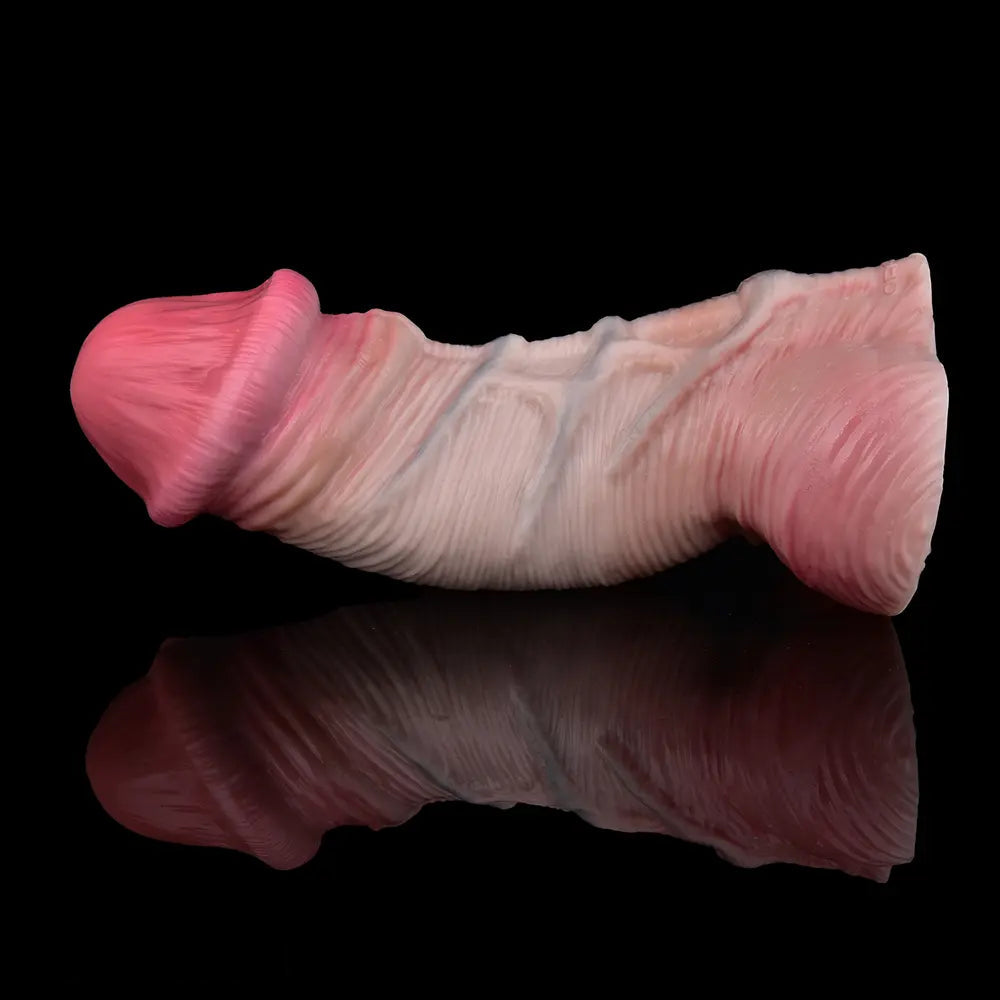 9.17in Double Layer Silicone Soft Big Dildo For Anal Training And Pleasure