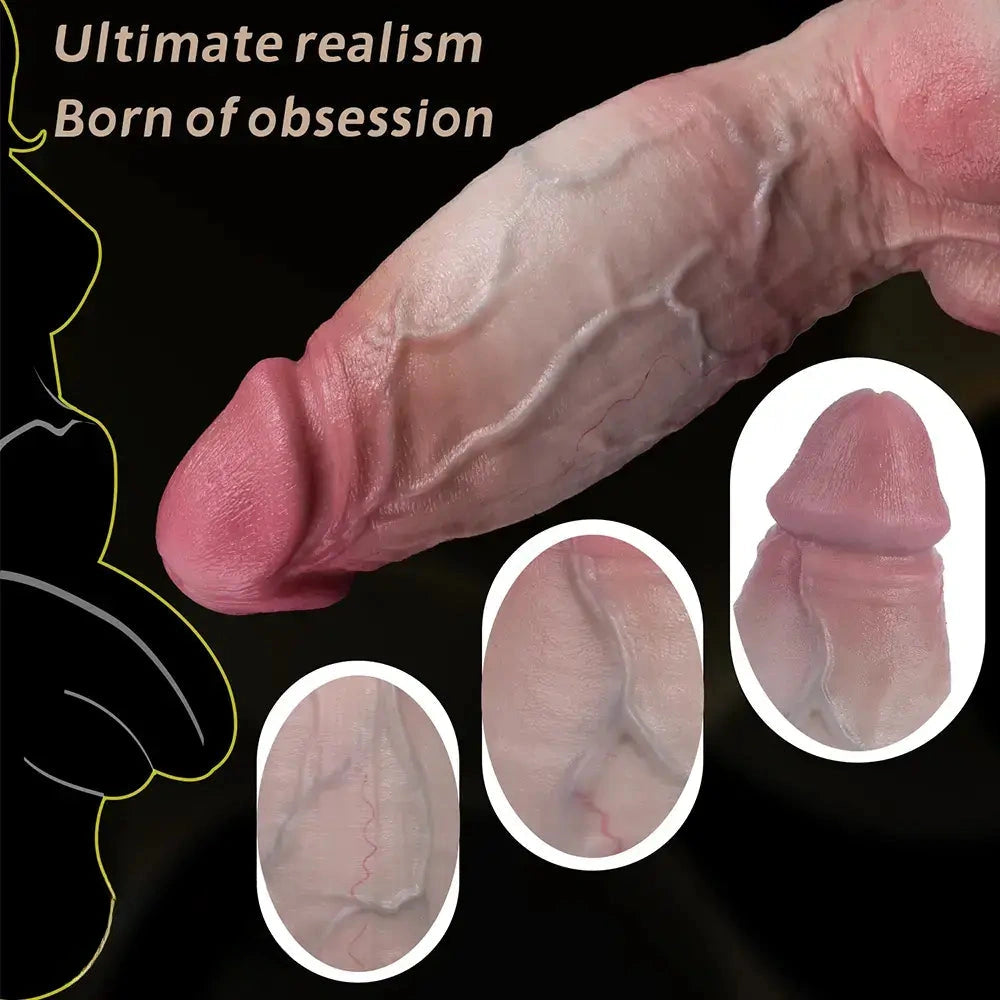 9.17in Dual Density Silicone Soft Big Realistic Dildo Perfect For Masturbation