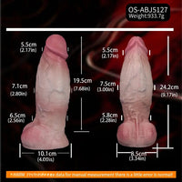9.17in Dual Density Silicone Soft Big Realistic Dildo Perfect For Masturbation
