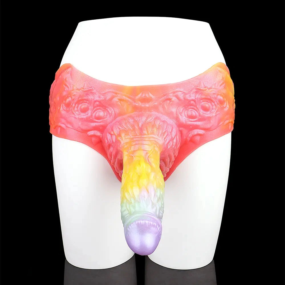 9.17in Monster Fantasy Odd Silicone Soft Strap on Hollow Dildo Pants