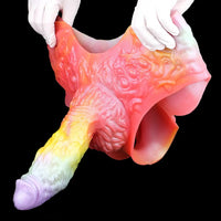 9.17in Monster Fantasy Odd Silicone Soft Strap on Hollow Dildo Pants