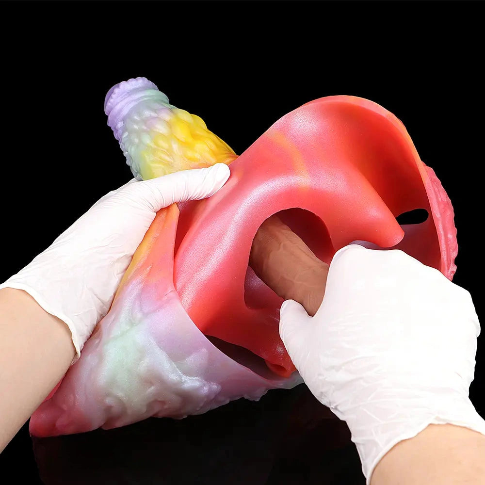 9.17in Monster Fantasy Odd Silicone Soft Strap on Hollow Dildo Pants
