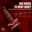 9.1in Large Silicone Thrusting Vibrating heating Dildo With Mouth Base