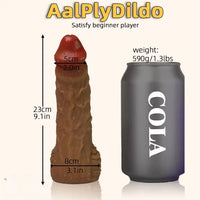 9.1in Realistic Explosive Veins Big Soft Silicone Dildo Suitable For Women Adult