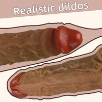 9.1in Realistic Explosive Veins Big Soft Silicone Dildo Suitable For Women Adult