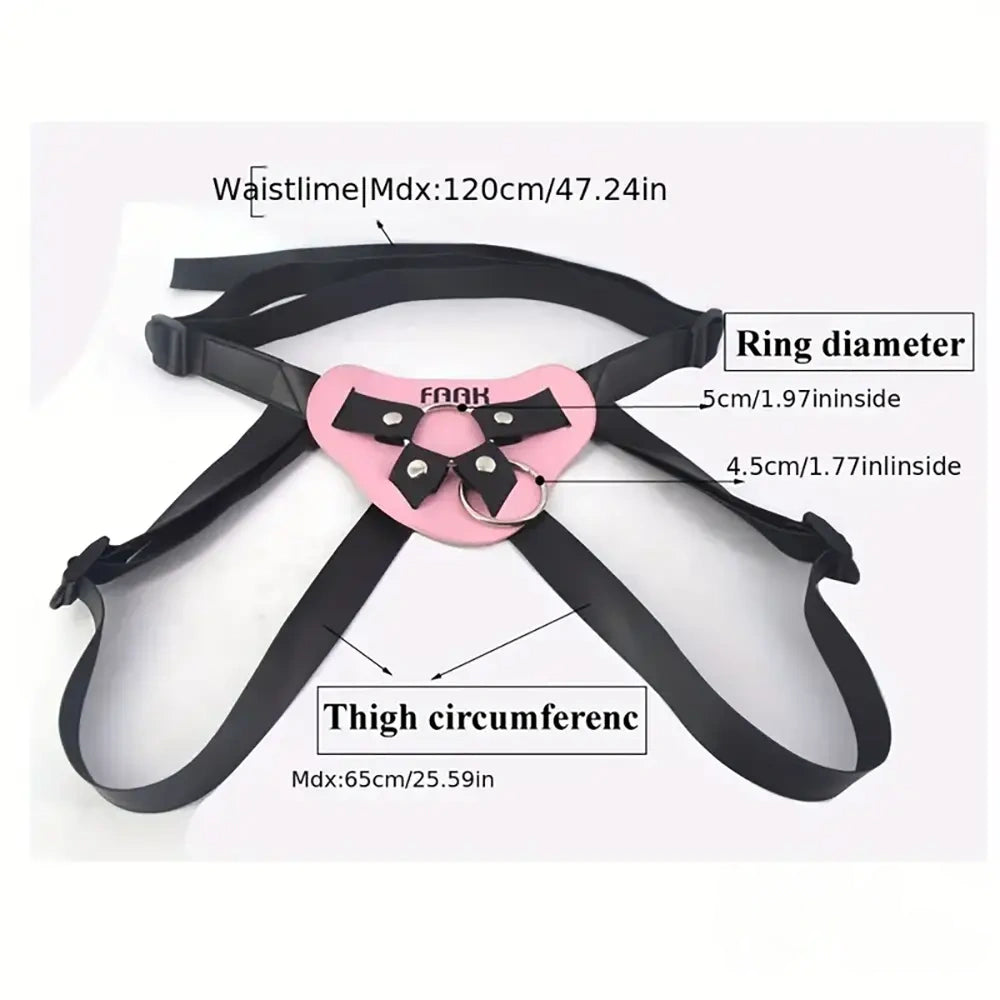 9.1in Silicone Soft Large Dual Density Strap On Dildo For Lesbian
