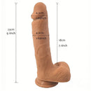 9.1in Silicone Soft Large Dual Density Strap On Dildo For Lesbian