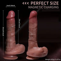 9.1in Silicone Soft Lifelike Dildo For Hands-Free Play With Suction Cup