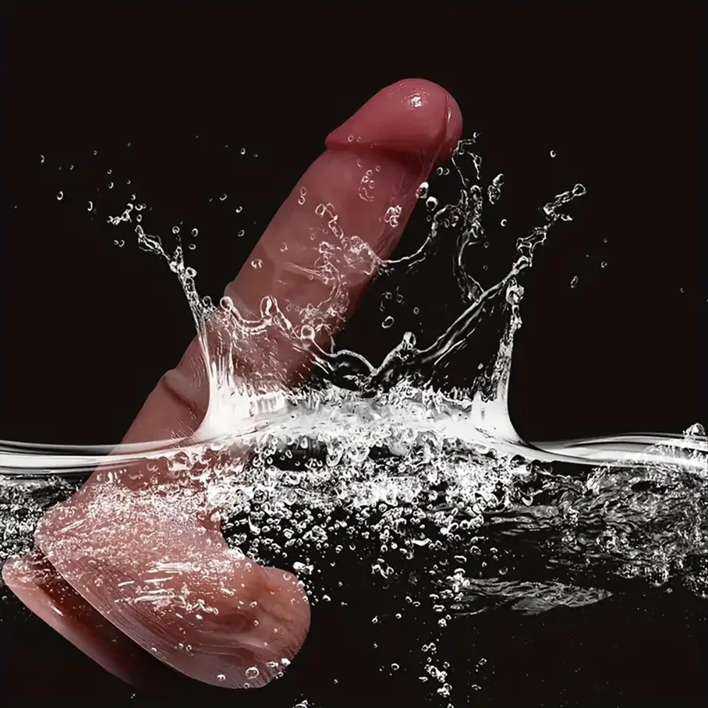 9.1in Silicone Soft Lifelike Dildo For Hands-Free Play With Suction Cup