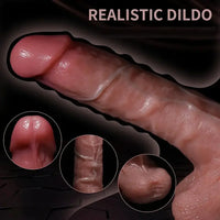 9.1in Silicone Soft Lifelike Dildo For Hands-Free Play With Suction Cup