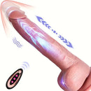 9.1in Silicone Thrusting Vibrating Dual Motors Remote Control Dildo