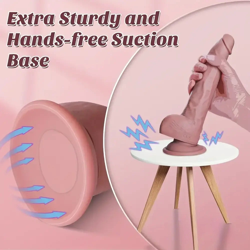 9.1in Silicone Thrusting Vibrating Dual Motors Remote Control Dildo