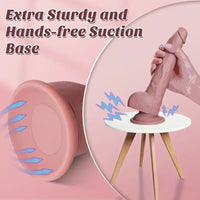 9.1in Silicone Thrusting Vibrating Dual Motors Remote Control Dildo