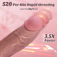 9.1in Silicone Thrusting Vibrating Dual Motors Remote Control Dildo