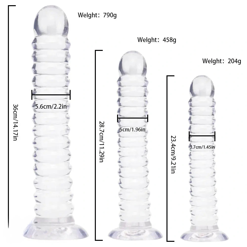 9.21in 11.29in 14.17in Strap-on Big Anal Plug Dildo For Lesbian
