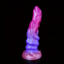 9.21in Colorful Soft Shaped Liquid Silicone Monster Fantasy Dildo