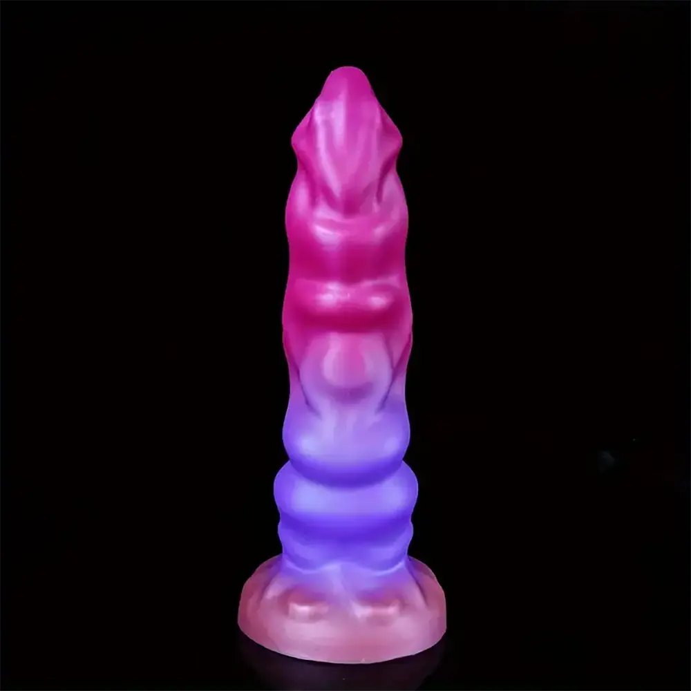 9.21in Colorful Soft Shaped Liquid Silicone Monster Fantasy Dildo