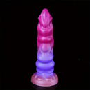 9.21in Colorful Soft Shaped Liquid Silicone Monster Fantasy Dildo