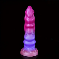 9.21in Colorful Soft Shaped Liquid Silicone Monster Fantasy Dildo