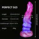 9.21in Colorful Soft Shaped Liquid Silicone Monster Fantasy Dildo