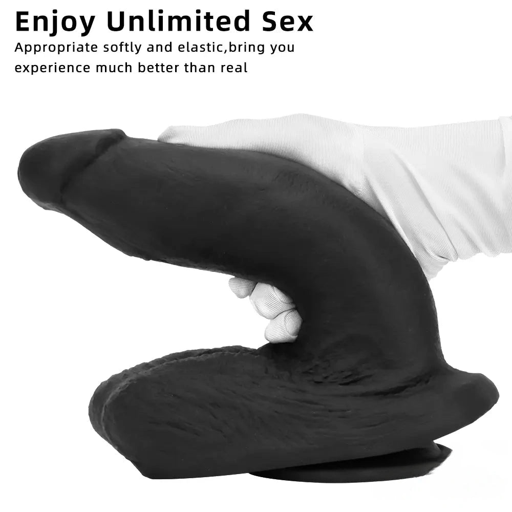 9.25in 10.23in Premium Soft Liquid Silicone Big Real Dildo For Women