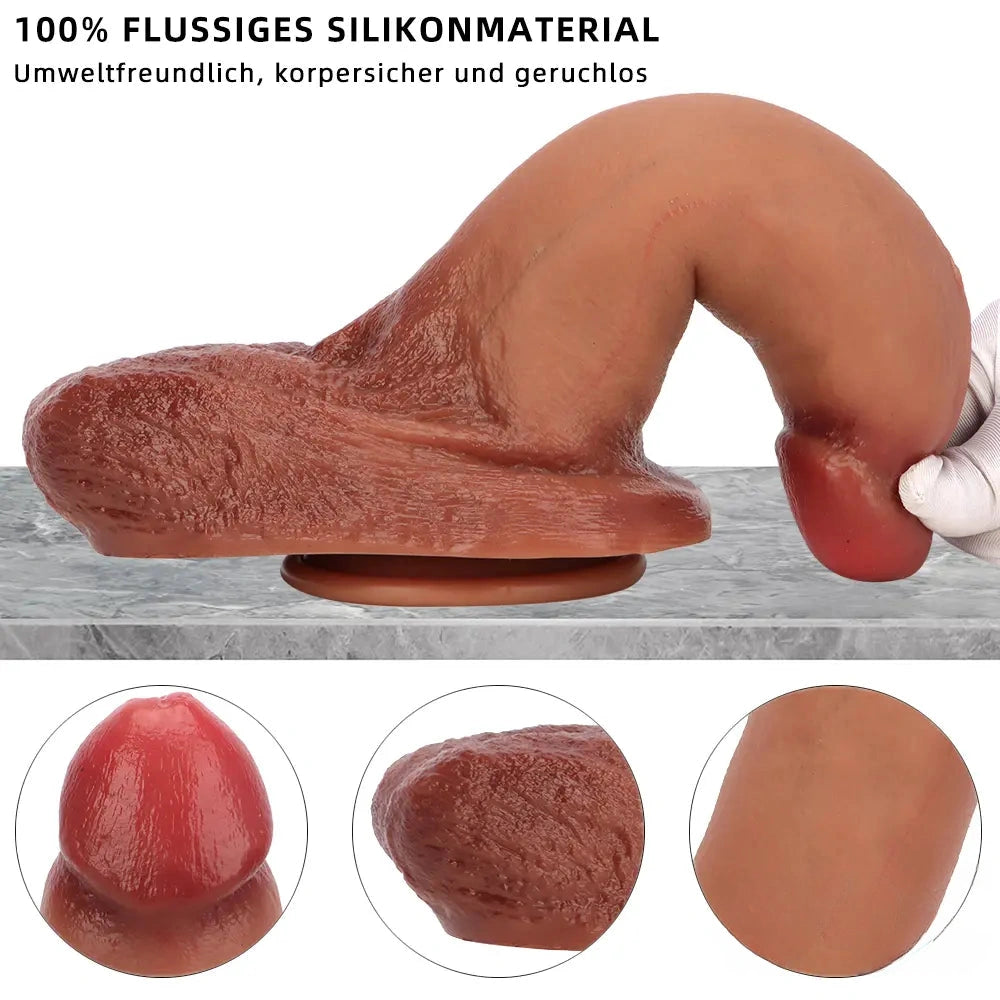 9.25in 10.23in Premium Soft Liquid Silicone Big Real Dildo For Women